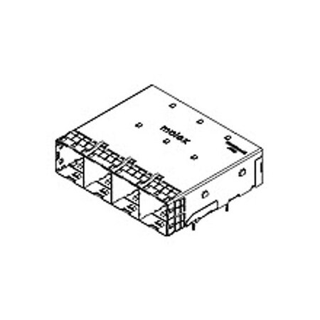 Molex Telecom And Datacom Connector, 144 Contact(S), Female, Right Angle, Press Fit Terminal 768661013
